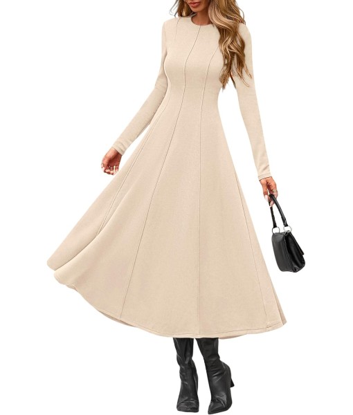 PRETTYGARDEN Cocktail Dresses for Women 2025 Elegant Classy Fall Long Sleeve Midi A Line Flowy Modest Winter Party Dress
