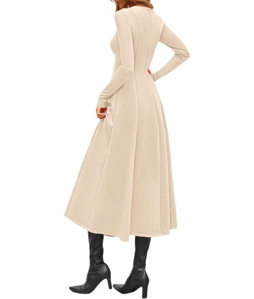PRETTYGARDEN Cocktail Dresses for Women 2025 Elegant Classy Fall Long Sleeve Midi A Line Flowy Modest Winter Party Dress