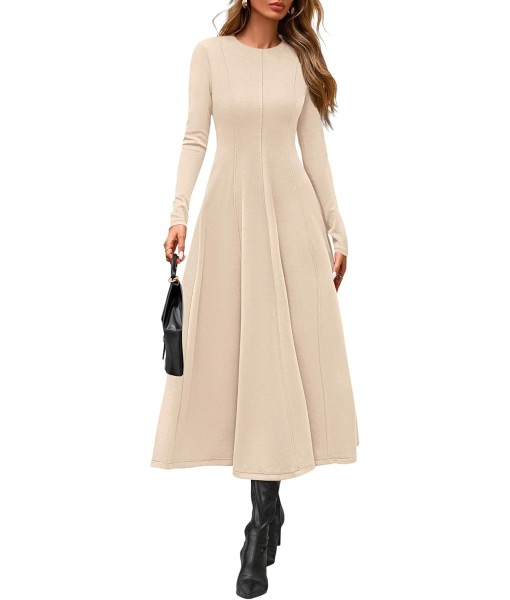 PRETTYGARDEN Cocktail Dresses for Women 2025 Elegant Classy Fall Long Sleeve Midi A Line Flowy Modest Winter Party Dress
