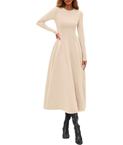 PRETTYGARDEN Cocktail Dresses for Women 2025 Elegant Classy Fall Long Sleeve Midi A Line Flowy Modest Winter Party Dress
