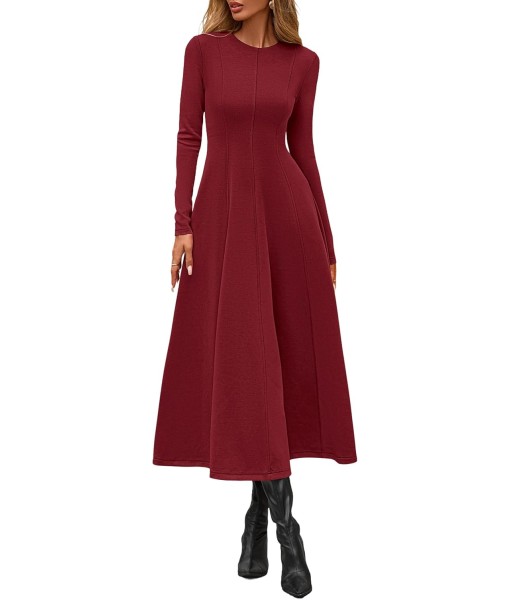 PRETTYGARDEN Cocktail Dresses for Women 2025 Elegant Classy Fall Long Sleeve Midi A Line Flowy Modest Winter Party Dress