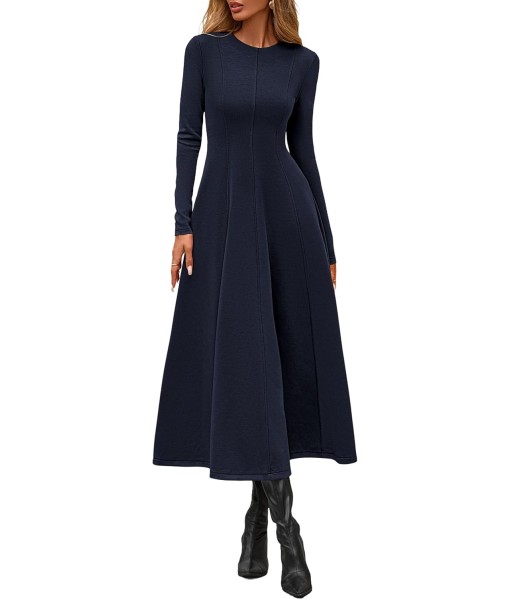 PRETTYGARDEN Cocktail Dresses for Women 2025 Elegant Classy Fall Long Sleeve Midi A Line Flowy Modest Winter Party Dress