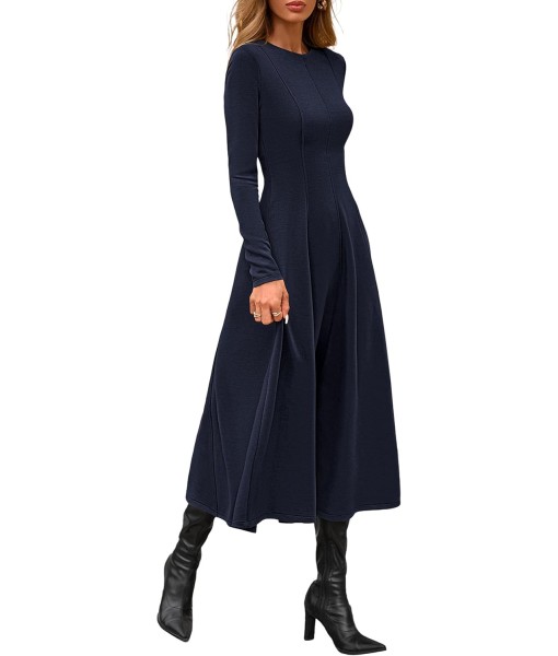 PRETTYGARDEN Cocktail Dresses for Women 2025 Elegant Classy Fall Long Sleeve Midi A Line Flowy Modest Winter Party Dress