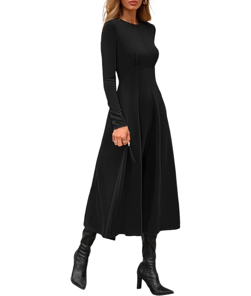 PRETTYGARDEN Cocktail Dresses for Women 2025 Elegant Classy Fall Long Sleeve Midi A Line Flowy Modest Winter Party Dress