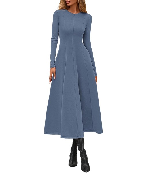 PRETTYGARDEN Cocktail Dresses for Women 2025 Elegant Classy Fall Long Sleeve Midi A Line Flowy Modest Winter Party Dress