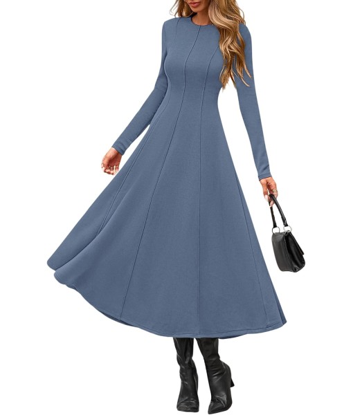 PRETTYGARDEN Cocktail Dresses for Women 2025 Elegant Classy Fall Long Sleeve Midi A Line Flowy Modest Winter Party Dress