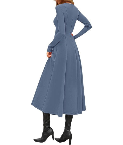 PRETTYGARDEN Cocktail Dresses for Women 2025 Elegant Classy Fall Long Sleeve Midi A Line Flowy Modest Winter Party Dress