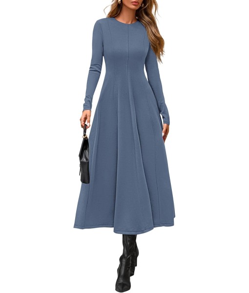 PRETTYGARDEN Cocktail Dresses for Women 2025 Elegant Classy Fall Long Sleeve Midi A Line Flowy Modest Winter Party Dress