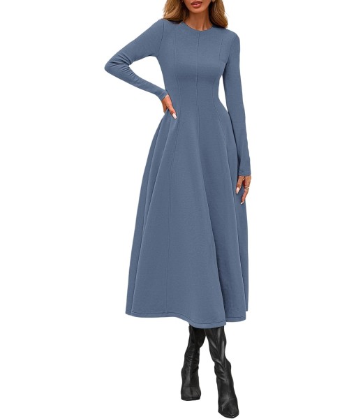 PRETTYGARDEN Cocktail Dresses for Women 2025 Elegant Classy Fall Long Sleeve Midi A Line Flowy Modest Winter Party Dress
