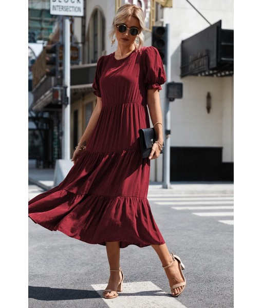 PRETTYGARDEN Summer Dresses for Women 2025 Casual Floral Boho Midi Sun Dress Puff Short Sleeve Flowy Beach Vacation Sundress
