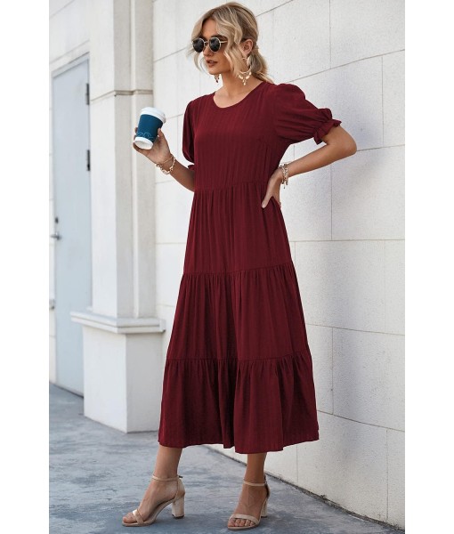 PRETTYGARDEN Summer Dresses for Women 2025 Casual Floral Boho Midi Sun Dress Puff Short Sleeve Flowy Beach Vacation Sundress