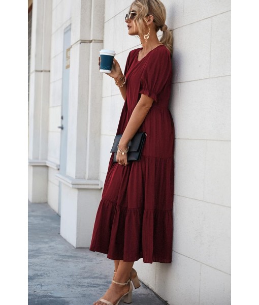 PRETTYGARDEN Summer Dresses for Women 2025 Casual Floral Boho Midi Sun Dress Puff Short Sleeve Flowy Beach Vacation Sundress