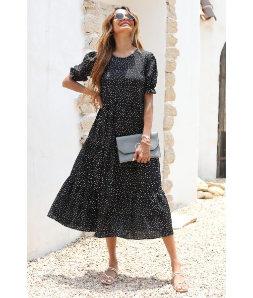 PRETTYGARDEN Summer Dresses for Women 2025 Casual Floral Boho Midi Sun Dress Puff Short Sleeve Flowy Beach Vacation Sundress