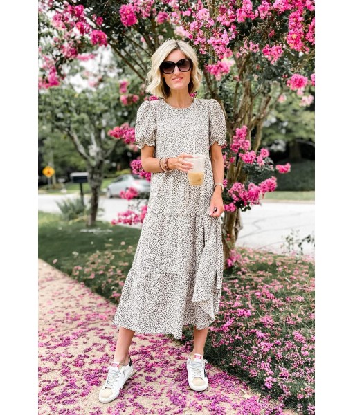 PRETTYGARDEN Summer Dresses for Women 2025 Casual Floral Boho Midi Sun Dress Puff Short Sleeve Flowy Beach Vacation Sundress