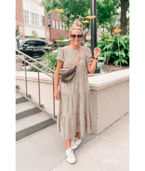 PRETTYGARDEN Summer Dresses for Women 2025 Casual Floral Boho Midi Sun Dress Puff Short Sleeve Flowy Beach Vacation Sundress