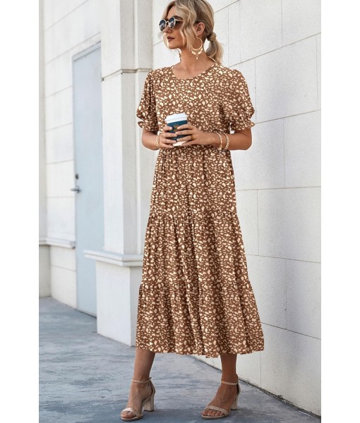 PRETTYGARDEN Summer Dresses for Women 2025 Casual Floral Boho Midi Sun Dress Puff Short Sleeve Flowy Beach Vacation Sundress
