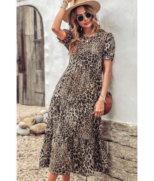 PRETTYGARDEN Summer Dresses for Women 2025 Casual Floral Boho Midi Sun Dress Puff Short Sleeve Flowy Beach Vacation Sundress