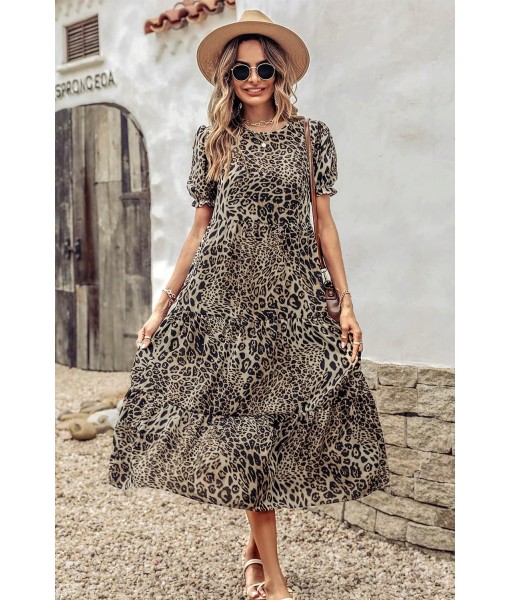 PRETTYGARDEN Summer Dresses for Women 2025 Casual Floral Boho Midi Sun Dress Puff Short Sleeve Flowy Beach Vacation Sundress