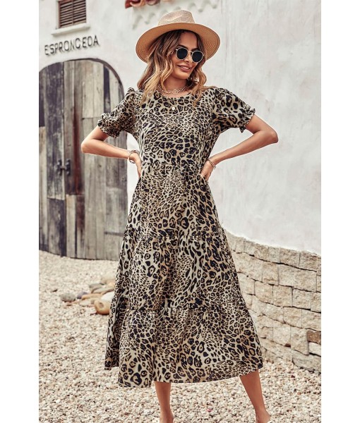 PRETTYGARDEN Summer Dresses for Women 2025 Casual Floral Boho Midi Sun Dress Puff Short Sleeve Flowy Beach Vacation Sundress