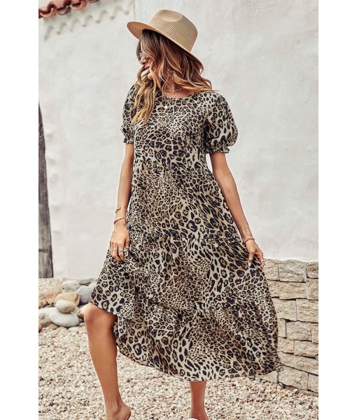PRETTYGARDEN Summer Dresses for Women 2025 Casual Floral Boho Midi Sun Dress Puff Short Sleeve Flowy Beach Vacation Sundress