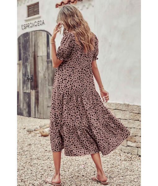 PRETTYGARDEN Summer Dresses for Women 2025 Casual Floral Boho Midi Sun Dress Puff Short Sleeve Flowy Beach Vacation Sundress