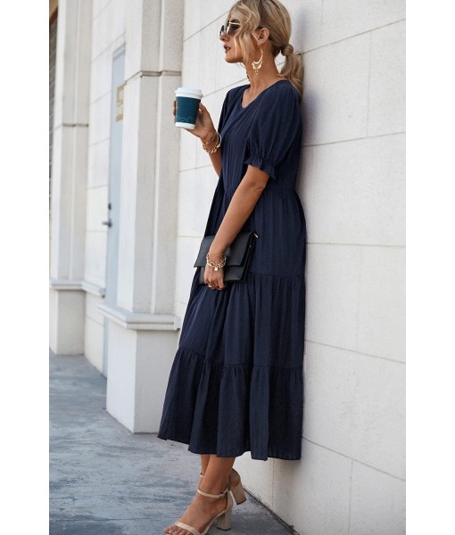 PRETTYGARDEN Summer Dresses for Women 2025 Casual Floral Boho Midi Sun Dress Puff Short Sleeve Flowy Beach Vacation Sundress
