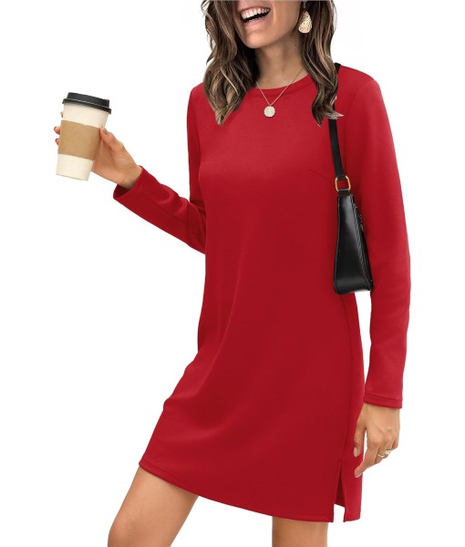 SAMPEEL Dresses for Women 2025 Casual Long Sleeve Cozy Tshirt Dress Fashion Fall Outfits