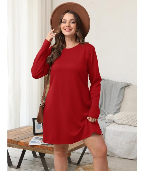 SAMPEEL Dresses for Women 2025 Casual Long Sleeve Cozy Tshirt Dress Fashion Fall Outfits