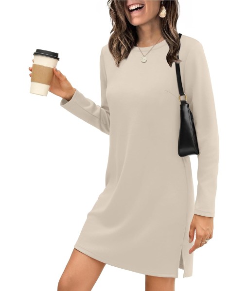 SAMPEEL Dresses for Women 2025 Casual Long Sleeve Cozy Tshirt Dress Fashion Fall Outfits