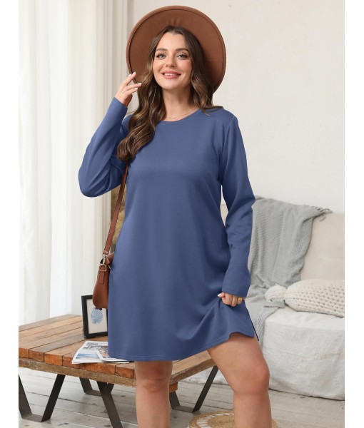 SAMPEEL Dresses for Women 2025 Casual Long Sleeve Cozy Tshirt Dress Fashion Fall Outfits