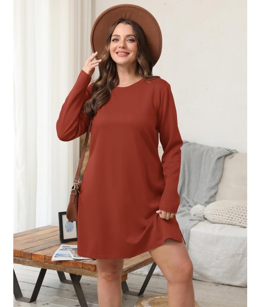 SAMPEEL Dresses for Women 2025 Casual Long Sleeve Cozy Tshirt Dress Fashion Fall Outfits