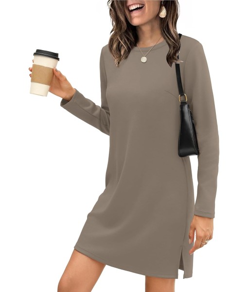 SAMPEEL Dresses for Women 2025 Casual Long Sleeve Cozy Tshirt Dress Fashion Fall Outfits