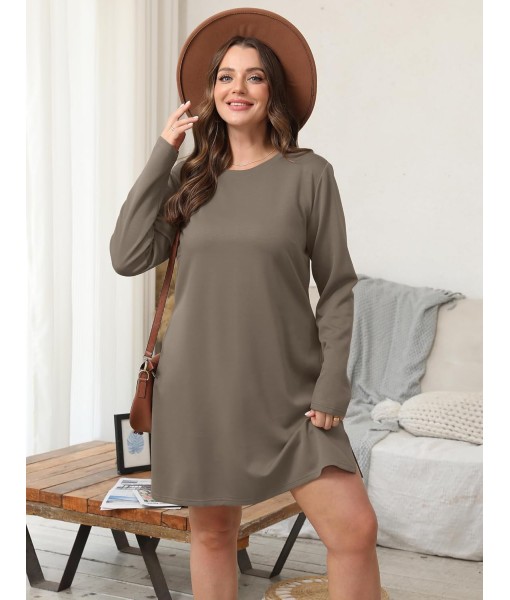 SAMPEEL Dresses for Women 2025 Casual Long Sleeve Cozy Tshirt Dress Fashion Fall Outfits