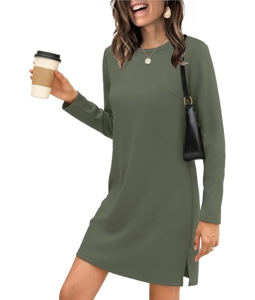 SAMPEEL Dresses for Women 2025 Casual Long Sleeve Cozy Tshirt Dress Fashion Fall Outfits