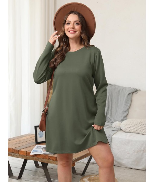 SAMPEEL Dresses for Women 2025 Casual Long Sleeve Cozy Tshirt Dress Fashion Fall Outfits
