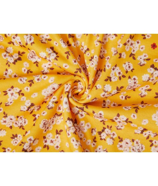 FENSACE Womens Sundress Summer Floral Short Sleeve Wrap V Neck A-Line Midi Dress