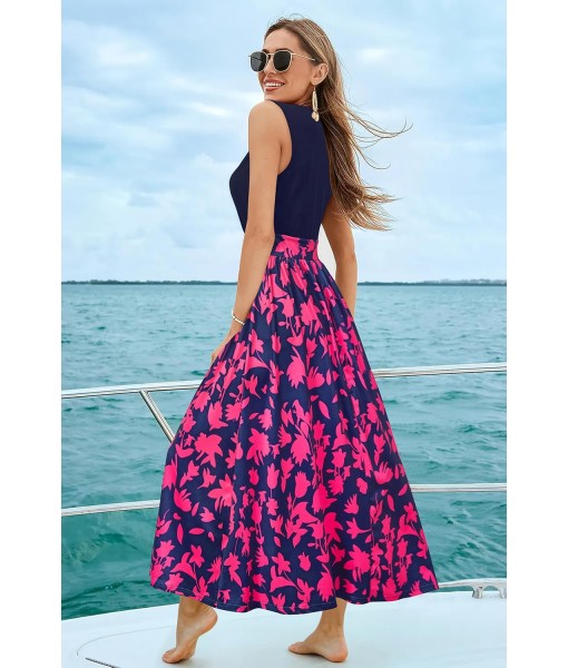 Newshows Women Summer 2025 Maxi Dress Vacation Floral Spaghetti Strap Spring Casual Boho Split Beach Long Flowy Sundress