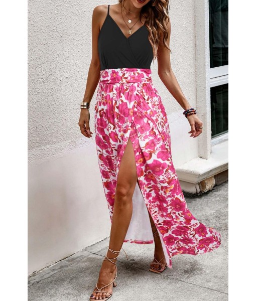 Newshows Women Summer 2025 Maxi Dress Vacation Floral Spaghetti Strap Spring Casual Boho Split Beach Long Flowy Sundress