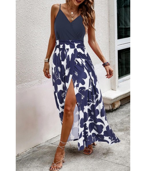 Newshows Women Summer 2025 Maxi Dress Vacation Floral Spaghetti Strap Spring Casual Boho Split Beach Long Flowy Sundress
