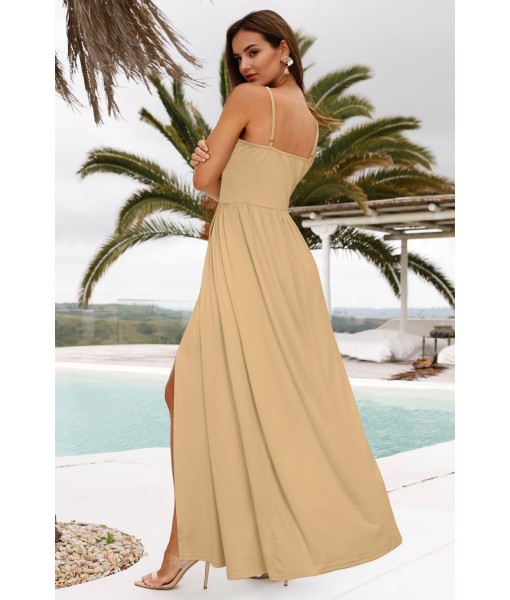 Newshows Women Summer 2025 Maxi Dress Vacation Floral Spaghetti Strap Spring Casual Boho Split Beach Long Flowy Sundress