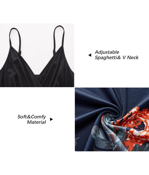 Newshows Women Summer 2025 Maxi Dress Vacation Floral Spaghetti Strap Spring Casual Boho Split Beach Long Flowy Sundress