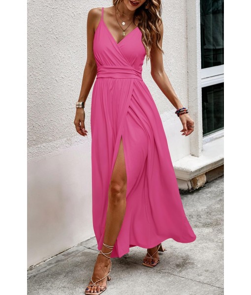 Newshows Women Summer 2025 Maxi Dress Vacation Floral Spaghetti Strap Spring Casual Boho Split Beach Long Flowy Sundress