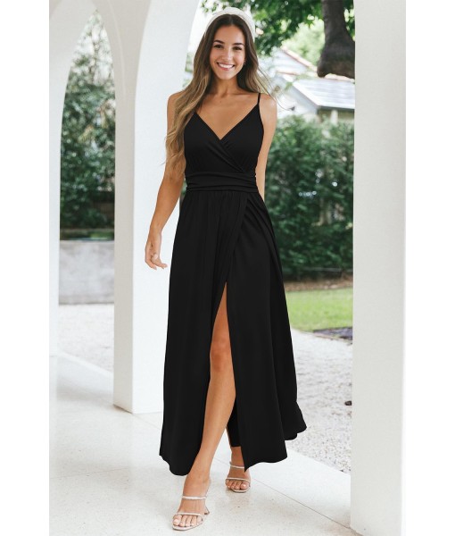 Newshows Women Summer 2025 Maxi Dress Vacation Floral Spaghetti Strap Spring Casual Boho Split Beach Long Flowy Sundress