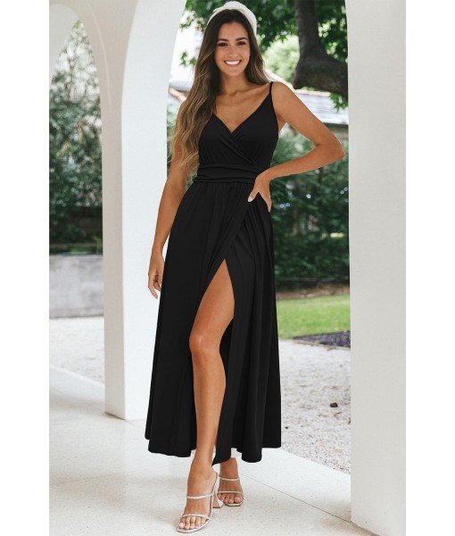 Newshows Women Summer 2025 Maxi Dress Vacation Floral Spaghetti Strap Spring Casual Boho Split Beach Long Flowy Sundress