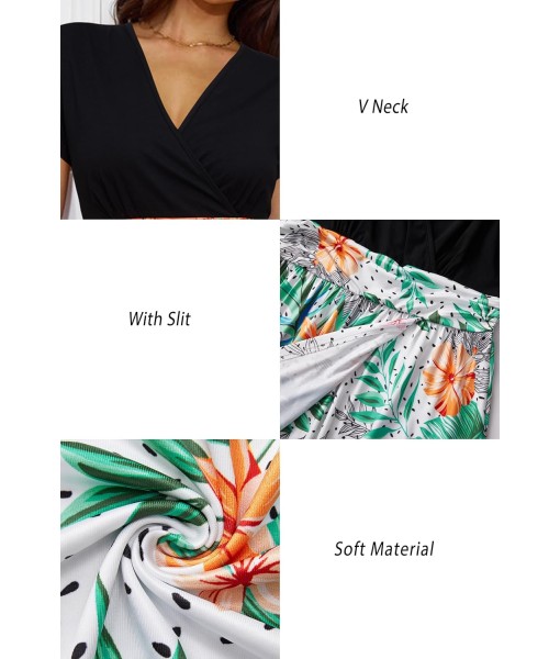 Newshows Women Summer 2025 Maxi Dress Vacation Floral Spaghetti Strap Spring Casual Boho Split Beach Long Flowy Sundress