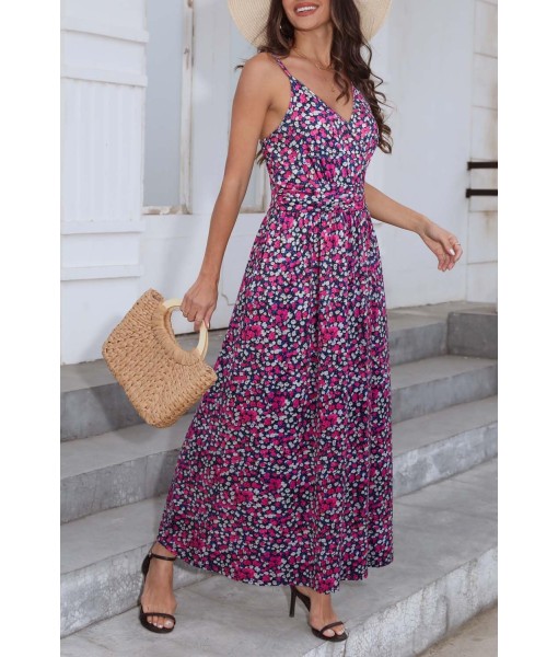 Newshows Women Summer 2025 Maxi Dress Vacation Floral Spaghetti Strap Spring Casual Boho Split Beach Long Flowy Sundress
