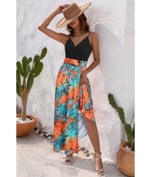Newshows Women Summer 2025 Maxi Dress Vacation Floral Spaghetti Strap Spring Casual Boho Split Beach Long Flowy Sundress