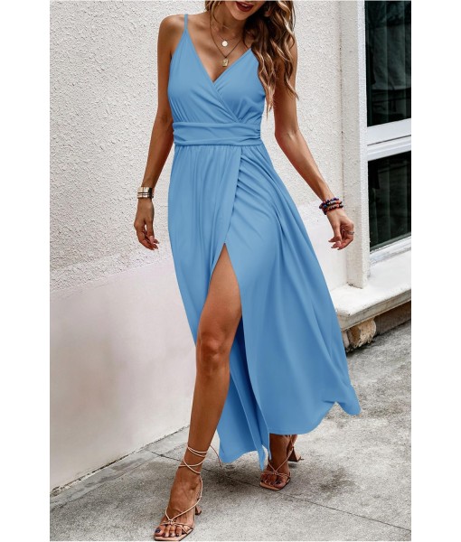 Newshows Women Summer 2025 Maxi Dress Vacation Floral Spaghetti Strap Spring Casual Boho Split Beach Long Flowy Sundress