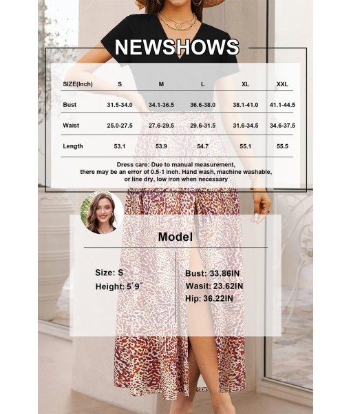 Newshows Women Summer 2025 Maxi Dress Vacation Floral Spaghetti Strap Spring Casual Boho Split Beach Long Flowy Sundress