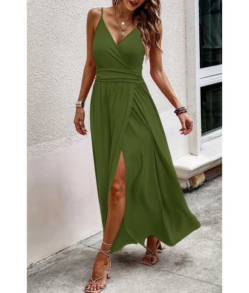 Newshows Women Summer 2025 Maxi Dress Vacation Floral Spaghetti Strap Spring Casual Boho Split Beach Long Flowy Sundress